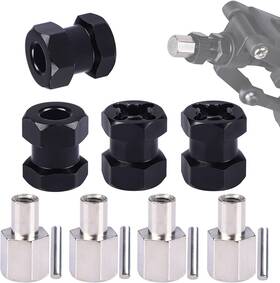 Us93-880284560 Aimrock 12mm Hex Hub Extension Rc Wheel Spacer 15mm Offset For 1/10 Scx10 Black