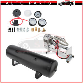 St10809a01 Air Suspension Kit With 3 Gal Tank For Train Truck Horn 12v 200 Psi Compressor