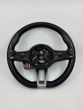 235.al1g17 Alfa-romeo 2017 Giulia Black Leather Steering Wheel Heated Oem
