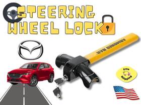 Altocars 755339135489 For All Mazda Cars Steering Wheel Lock Twin Hooks Yellow Peace Of Mind