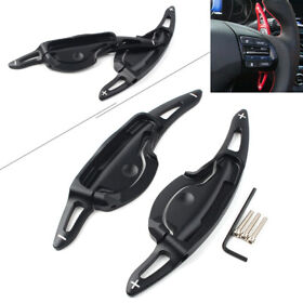 Hukyu-2050yfa1003 Aluminum Black Steering Wheel Paddle Shifter Extension For Hyundai La Festa 2019