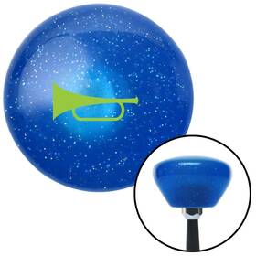 M16x1.5 American Shifter Company 184783 Green Horn Trumpet Blue Retro Metal Flake Shift Knob With Insert