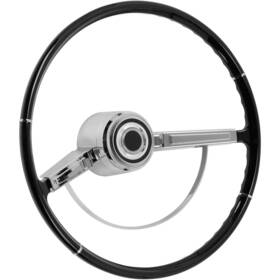Rp20012 Americna Retro American 15 Inch Steering Wheel Vintage 1966 Chevy Chevelle New Black Hot Rod