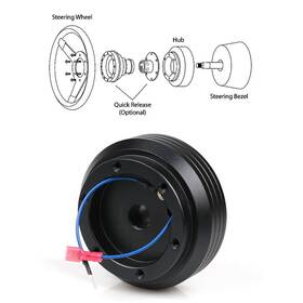 Qr010-ek-us Annx For Honda Civic Ek Aluminum Steering Wheel Short Hub Adapter Boss Kit 130h