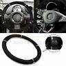 Autopartsclub2018 Ap116011a1c18 New Universal Black Pvc Leather Car Steering Wheel Cover Silver