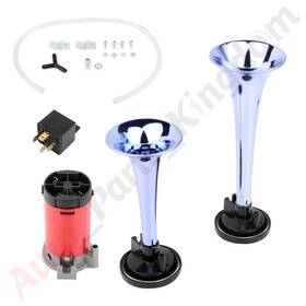 10877257 Apk 130db 12v Loud Dual Trumpet Train Air Horn Compressor Kit For Car Truck Boat