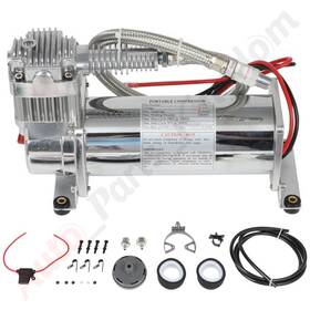 10881025 Apk 12v 200psi Silver Air Compressor Kit For Train Horns Horn Suspension 1/4 Inch Npt