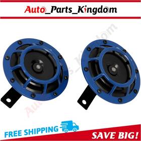 10881050 Apk 115db Blue Electric Compact Grill-mount Car Horn For Truck Yacht Boat 12v