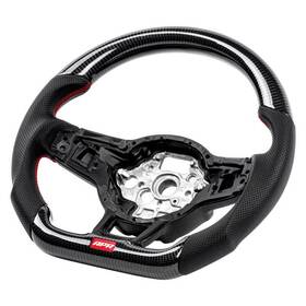Ms100201 Apr Steering Wheel Carbon Fiber Leather Black For 15-19 Volkswagen Golf