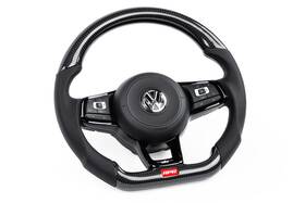 Ms100202 Apr Steering Wheel - Carbon Fiber / Leather Silver