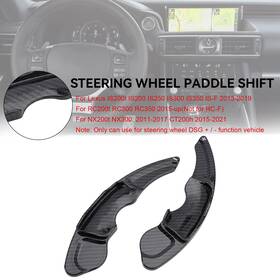 C160-a022-b Areyourshop Carbon Look Steering Wheel Paddle Shifter Extension Covers Fit Lexus Is Rc Nx #4