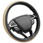 Au38jimswc0002 Seg Direct Microfiber Leather Beige Steering Wheel Cover 762988864387