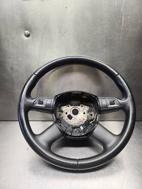 235-999670 Audi 07-12 A4 Quattro S4 Rs4 4spoke Steering Wheel Assembly With Leather Black Oem