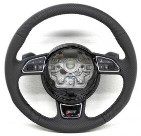 4g8-419-091-b-noq Audi Oem For Rs7 4g8419091bnoq Black Leather With Gray Stitching Steering Wheel