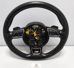 616421230 Audi 2013-2018 Oem S7 Sport Leather Steering Wheel With Paddle Shifters