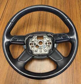 616689500e Audi 2012-2015 A7 Four Spoke Leather Wheel Non-heated Black Oem