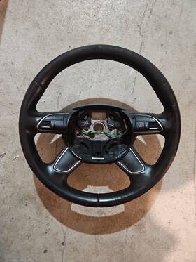 62479180 Audi 2014 A4 Steering Wheel Black Leather Cruise Nav Oem