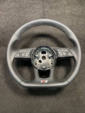 8w0419091af Audi 2017 S3 Flat Bottom Steering Driver Wheel With Switches Oem Black