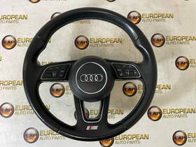 8w0419091dc Audi 2018 S4 S5 B9 Steering Wheel 3 Spoke Black Leather Heated Complete