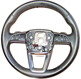 8w0419091fjjah Audi 20-23 Q7 Black Steering Wheel 4m84196894pk Oem Leather Preowned Nice