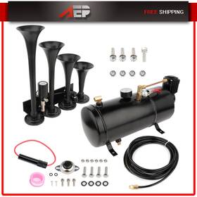 Ae108106p01 Auto Engineparts Train Air Horn System Kit 150psi Compressor For Truck Pickup Full 4 Trumpet