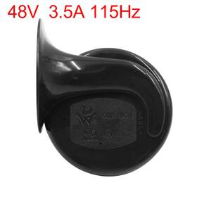 Automall Tech 604267615559 48v 3.5a 115hz 90db Black Plastic Metal Style Electric Car Horn Siren Trumpet