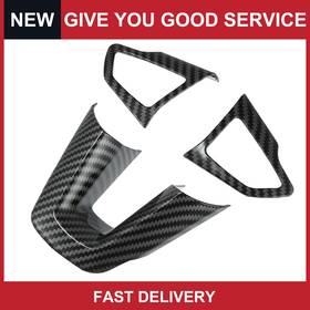 Automall Tech 786527710898 Pack Of 3 For Ford Focus 2015-18 Carbon Fiber Pattern Steering Wheel Cover Trim