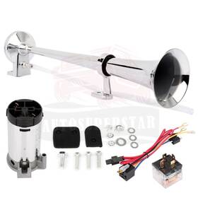 10410171 Autosuperstar Air Horn Compressor Single Trumpet Kit 12v 125db For Trucks Motorcycles Boats