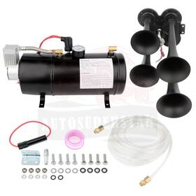 10410172 Autosuperstar 4 Trumpet 150db 12v Train Air Horn 150 Psi Compressor Kit For Carstruck Boat
