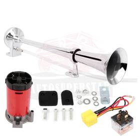 Autosuperstar 10411434 150db Super Loud Single Trumpet Kit Air Horn Compressor For Car Lorry Boat