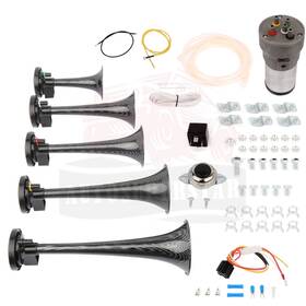 10411435 Autosuperstar 5 Plastic Trumpet Air Horn Dukes Of Hazzard General Lee Kit