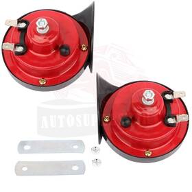 10413162 Autosuperstar 135db Dual Tone Electric Snail Air Sire Horn Kit For Trumpet Train Car