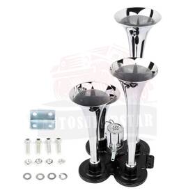 10413163 Autosuperstar Metal 12v 150 Db 4 Trumpet Deep Loud Train Air Horn Kit