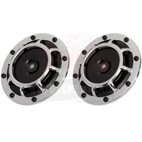 10422491 Autosuperstar 12v 115db 125 Mm Grill-mount Car Horns Universal For Suv Truck Yacht White