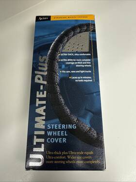 Vin210 Axius Thick Gray Vinyl Steering Wheel Cover Fits Wheels From 14.5 Inch To 16.5 In