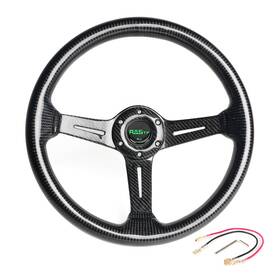 Stw058-cf-us Batu Real Carbon Fiber 14inch/345mm Racing Steering Wheel Drifting Deep Dish