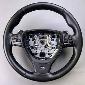 32306867284 Bavarian Motor Works Bmw 14-17 7 Series F01 M Sport Steering Wheel With Paddle Shifters Black Oem