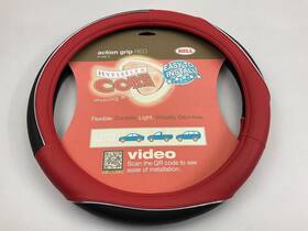 97396-9 Bell Action Grip Red Steering Wheel Cover With Hyperflex Core 14.5-15.5 Inch