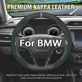 Fxpt-3jnpp-green-170fz Bestautoparts-8 2pc Segmented Steering Wheel Cover Deluxe For Bmw M /1 2 3 4 5 6 Series X1 X3 X5