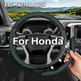Fxpt-3jnpp-green-fz40 Bestautoparts-8 15 Inch 38cm Car 3pcs Segmented Steering Wheel Cover For Honda Accord Cr-z Cr-v