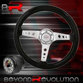 Aw11 Beyond Revolution Ae86 4age Ap1 Ap2 For 00-06 S2000 345mm Black Steering Wheel Adapter Hub Type-r Horn Button