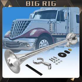 Yy-312-131e Bigrig 23 Inch Chrome Truck Loud Single Air Horns Kit For Car Boat Train Horn 150db