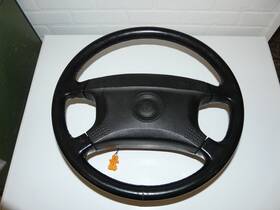 1159786 Bmw 1991 E32 Black Leather Steering Wheel With Air Bag And Clock Spring