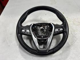 235.bm1519 Bmw 2019 X5 Black Leather Steering Wheel Oem Heated