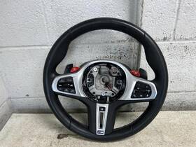 235.bm1723 Bmw 2023 X3m Black Leather Silver And Red Trim Steering Wheel Oem