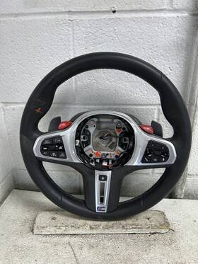 235.bm1724 Bmw 2024 X3m Black Leather Steering Wheel Oem