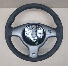 305518799001-ab Bmw 305518799001-ab/01 05-06 M3 Genuine Zcp Competition Steering Wheel Alcantara Manual Gray E46 Oe