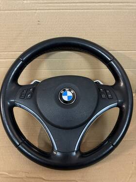 307093699n62-ad Bmw 07-13 E90 3-series Factory Sports Steering Wheel With Paddles Shifters Oem