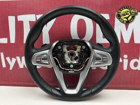 32306871714 Bmw 2016-2019 740 750 G11 G12 Steering Wheel Leather Black With Paddles Oem