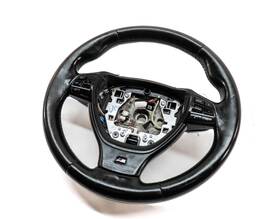 32337844105 Bmw 11-13 5 6 7 Series F01 F10 3 Spoke M Sport Steering Wheel With Paddles Black